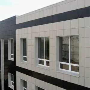 Облицовка фасадов керамогранитом в Караганде