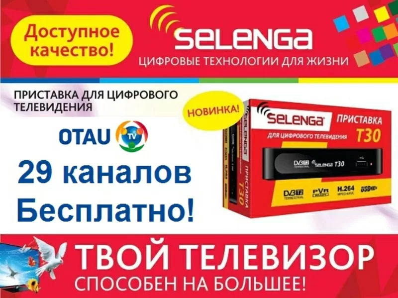Цифровой Эфирный Ресивер ОТАУ ТВ OTAU TV DVB-T2 Selenga T30 