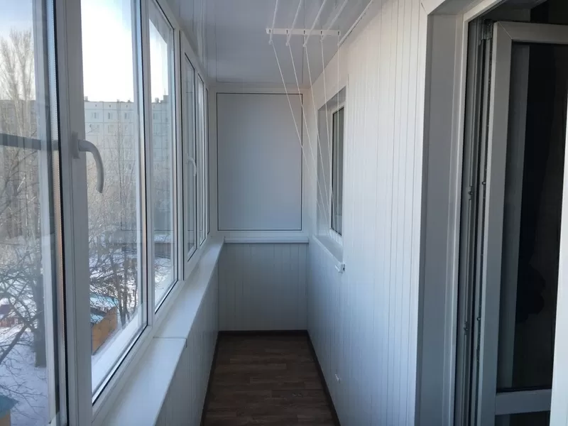 Обшивка балконной стены с  откосами балконного блока. Низкие цены!